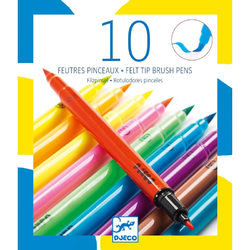 Djeco Ecsetfilc készlet - 10 ragyogó szín - Pop colors