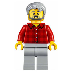LEGO® City Minifigura Férfi piros ingben nyakkendővel